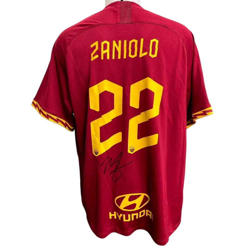 Zaniolo's Roma Official Signed Shirt, 2019/20