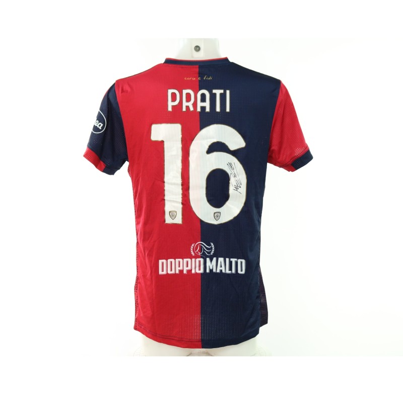 Prati's Signed Unwashed Shirt, Juventus vs Cagliari Coppa Italia 2024