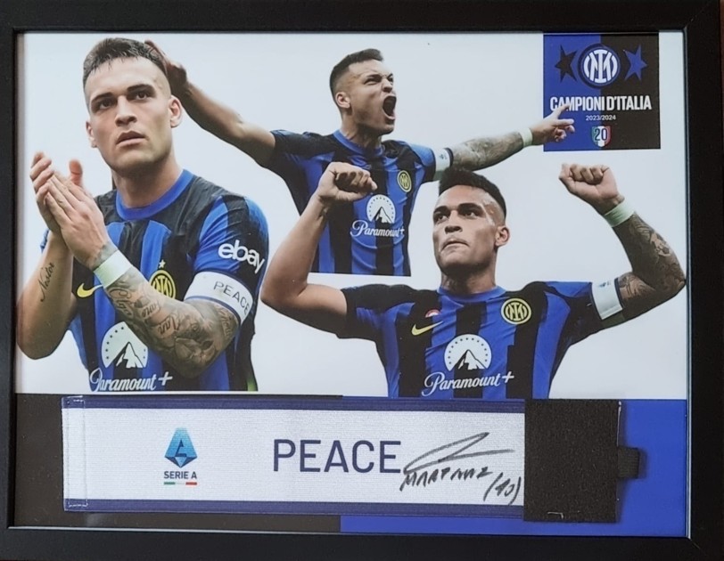 Fascia Gara Capitano Inter - Autografata da Lautaro Martinez