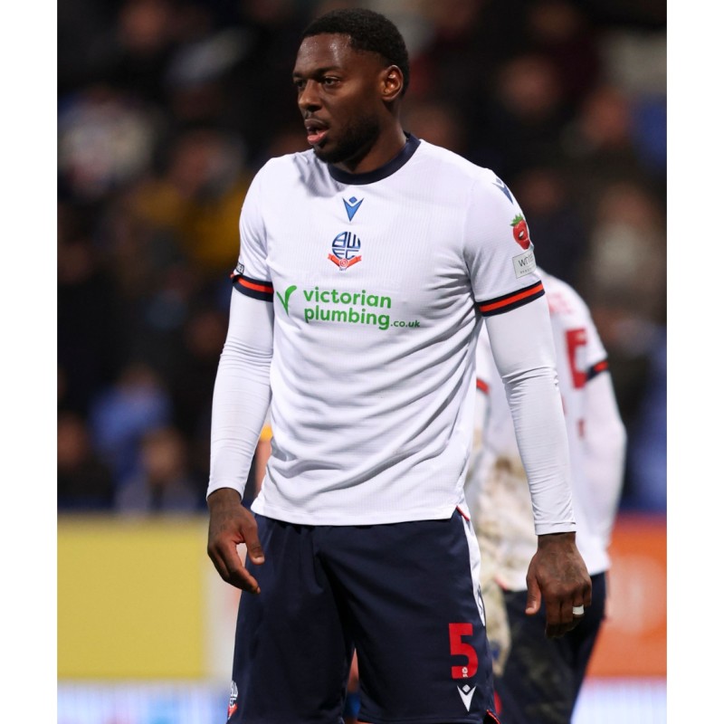 Ricardo Almeida Santos' Bolton Wanderers Signed Match Worn Shirt, vs Mansfield 