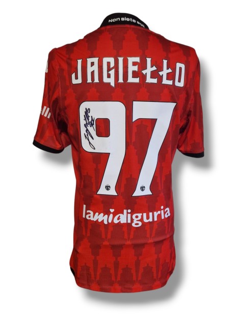 Filip Jagiello's Spezia Calcio 2023/24 Signed Match Worn Shirt vs Pisa