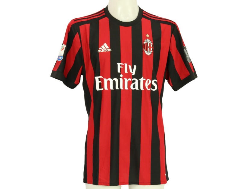 ACミラン ROMAGNOLI Romagnoli Official AC Milan Signed Shirt, 2017/18 - CharityStars