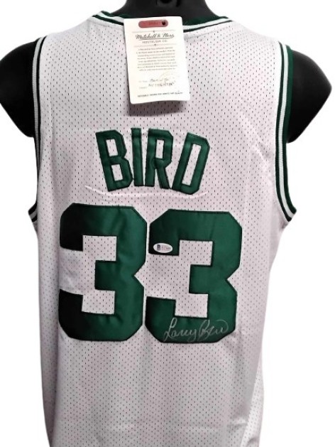 Canotta replica Larry Bird Boston Celtics - Autografata