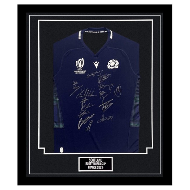 Scotland Rugby World Cup 2023 Squad Signed and Framed Shirt