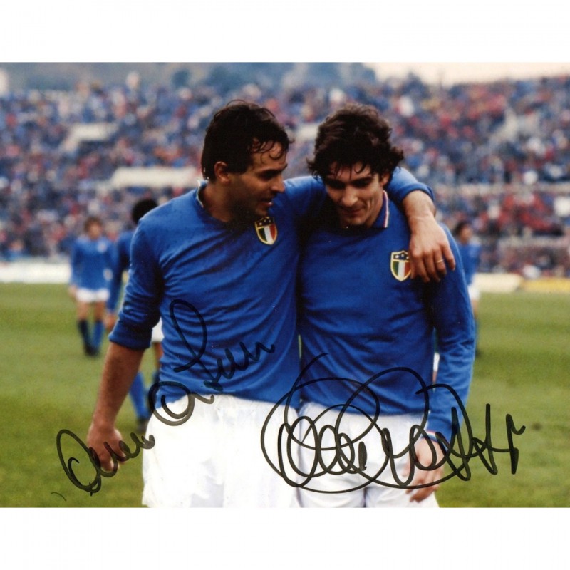 Photograph Signed by Paolo Rossi and Antonio Cabrini