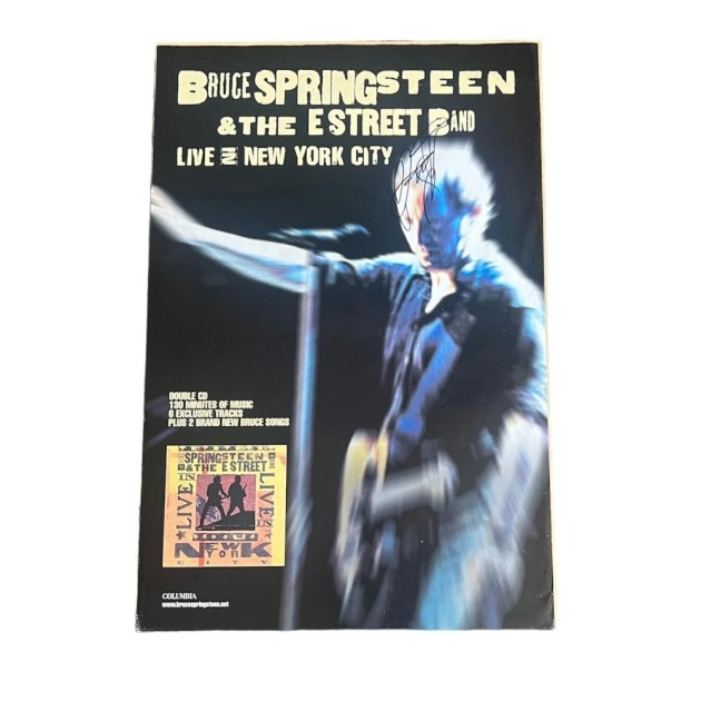 Bruce Springsteen Signed 'Live In New York City' Promo Poster