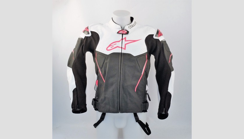 Leather Alpinestars Motorbike Jacket with "Romboni" Logo #2