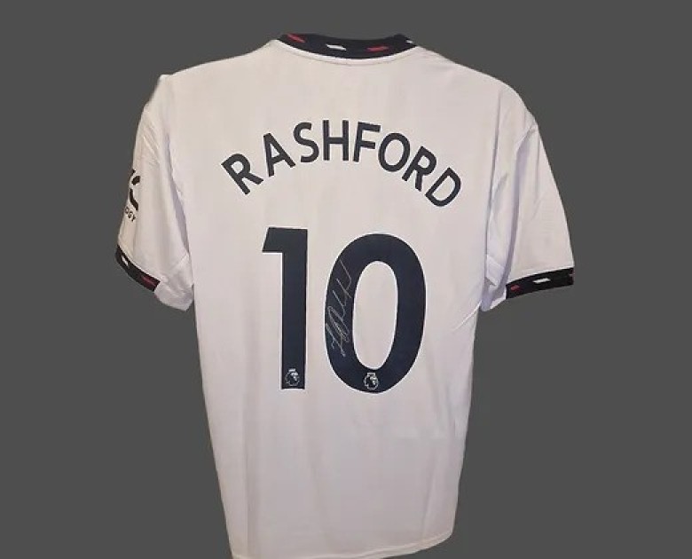 Cornice Per Foto Autografata Manchester United – Marcus Rashford, Edinson Cavani, Bruno Fernandes – Formato A4, Realizzata A Mano Nel Regno Unito