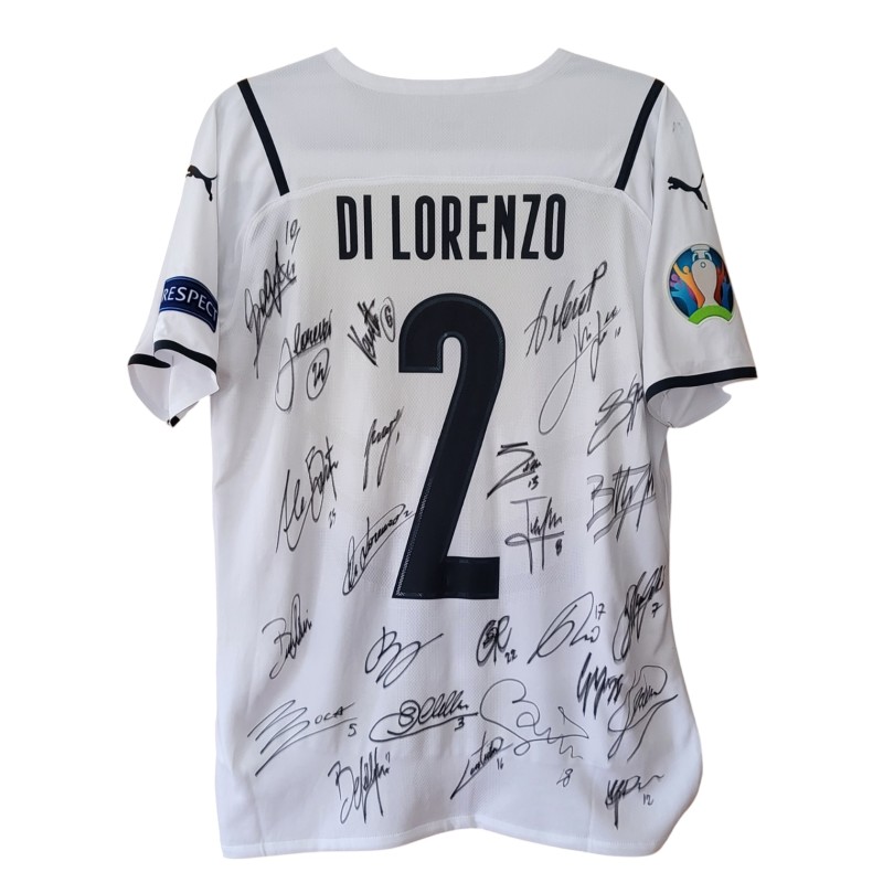 Maglia Gara Di Lorenzo Italia vs Turchia, EURO 2020 - Autografata dalla Rosa