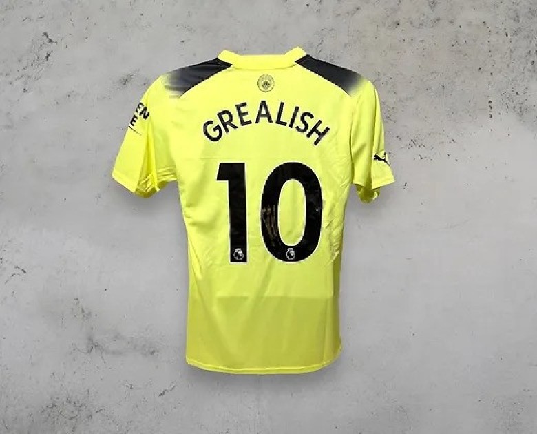 Jack Grealish's Manchester City 2022/23 Signed Official Third Shirt