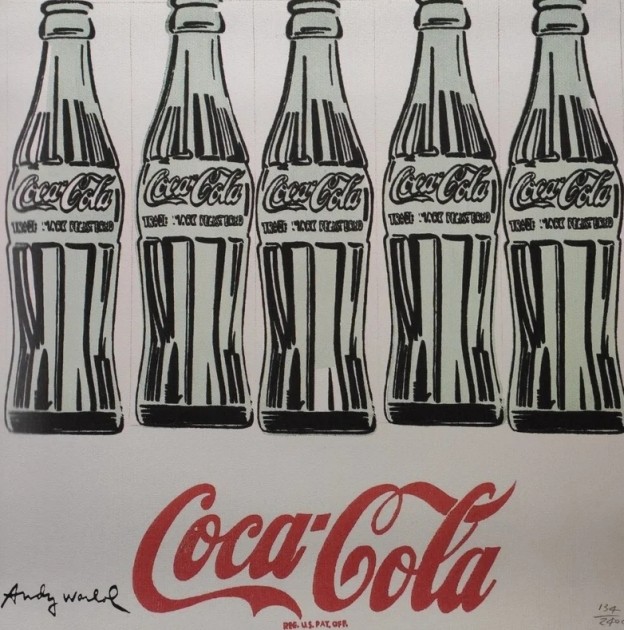 "Coca Cola" Lithograph Signed by Andy Warhol 