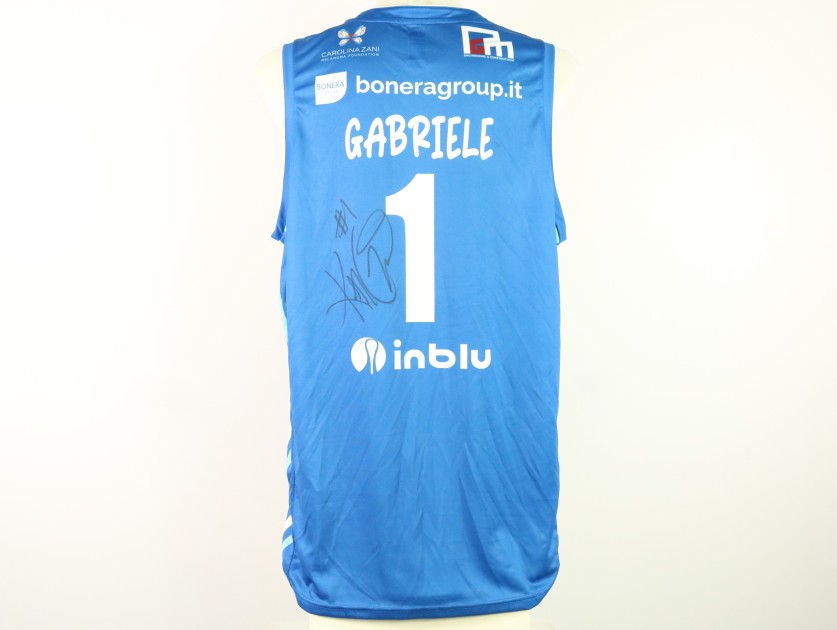 Completo Gabriel unwashed Germani Brescia vs EA7 Emporio Armani Milano 2023, Nickname Week - Autografato