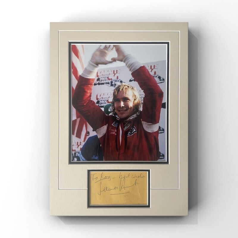 James Hunt British Formula 1 Legend Signed Display