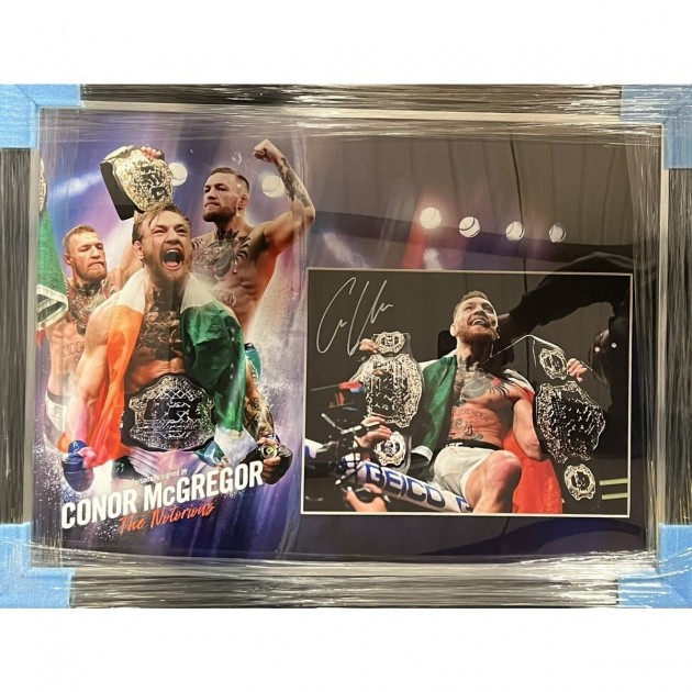 Conor McGregor's Signed Photo Display