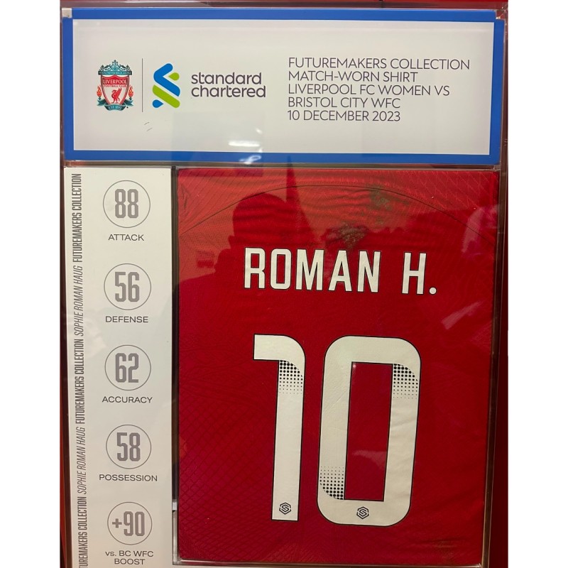 Sophie Roman Haug's Signed Match-Worn Shirt, Liverpool FC Women e Bristol City WFC 2023