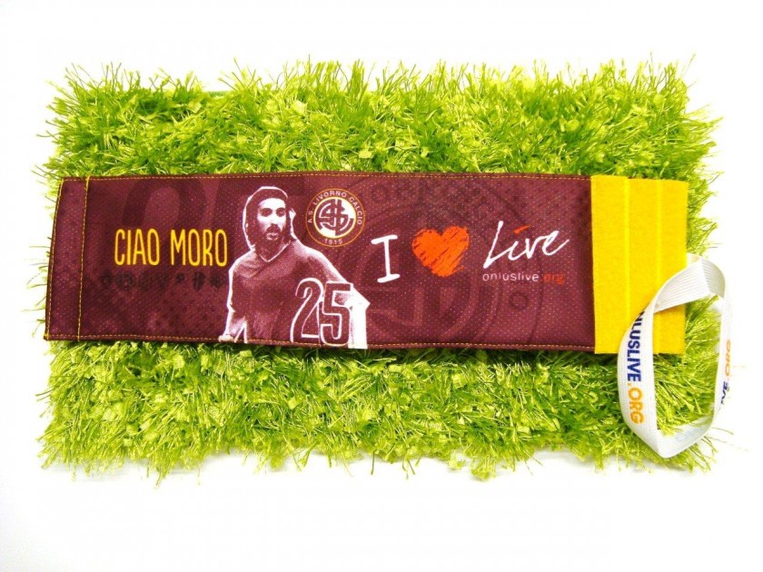 Livorno capitain armband, match issued for Luci, "ciao moro"
