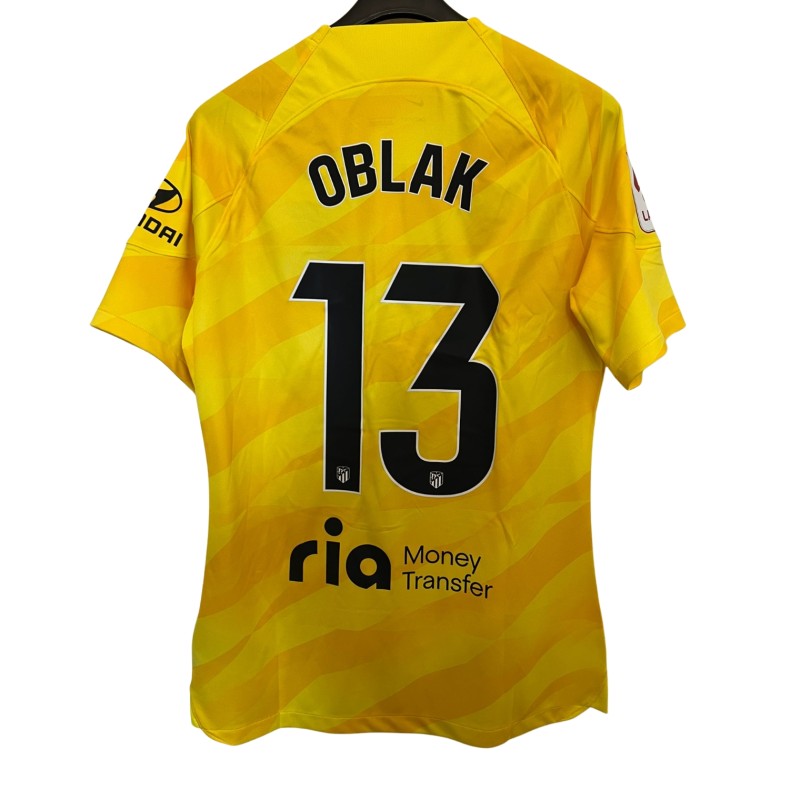 Oblak's Atletico Madrid Match-Issued Shirt, LaLiga 2023/24