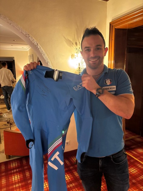 Milano Cortina 2026 Olympics Ski Suit – Signed by Florian Schieder