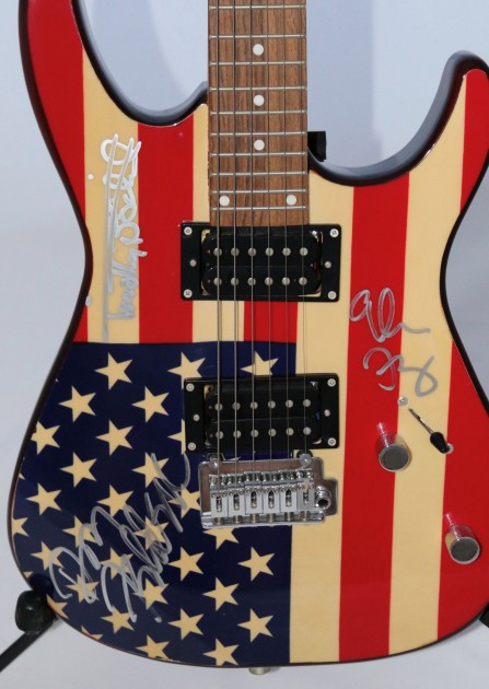 The Eagles Signed American Flag Guitar