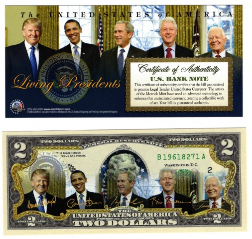 Former Presidents $ 2 Bill 