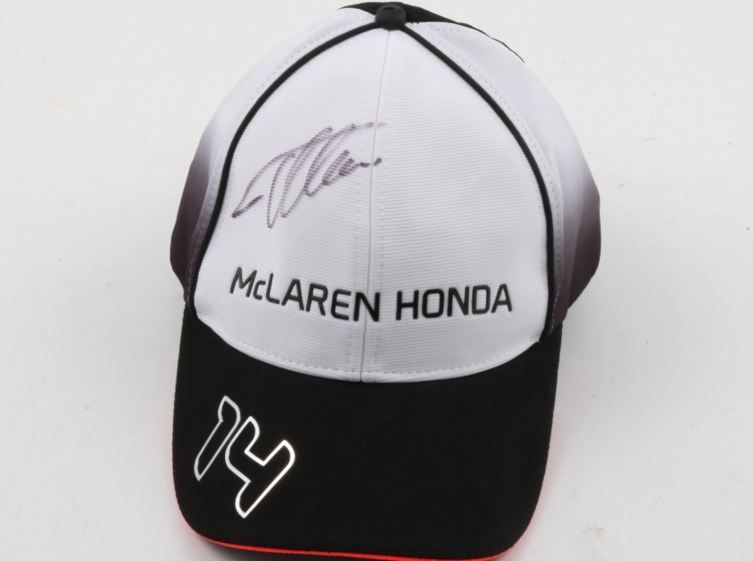 McLaren Honda cap worn by Fernando Alonso - signed