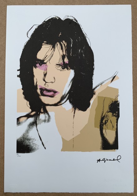 "Mick Jagger" Lithograph Signed by Andy Warhol