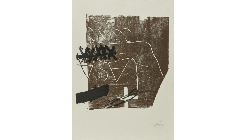 "Untitled" by Antoni Tapies