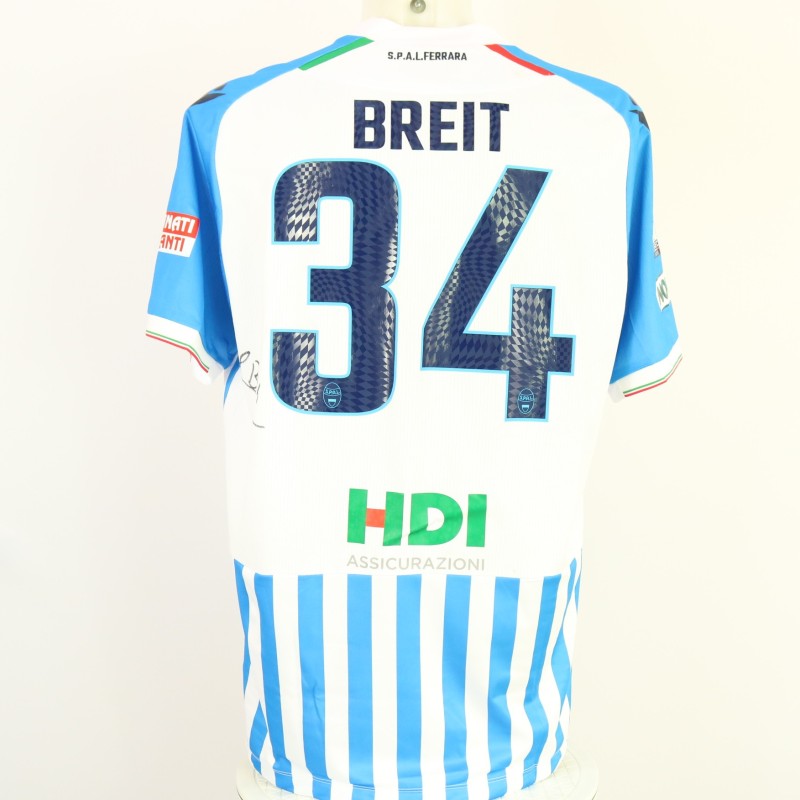 Breit's unwashed Signed Shirt, SPAL vs Gubbio 2024 