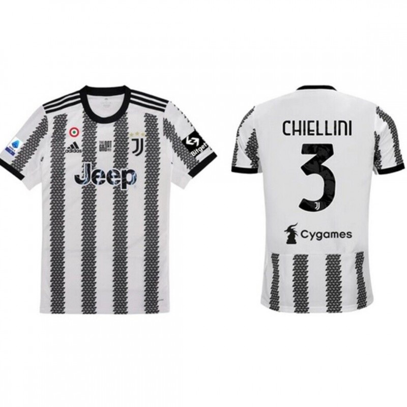 Chiellini's Juventus 2023/2024 Shirt, Signed with Personalized Dedication