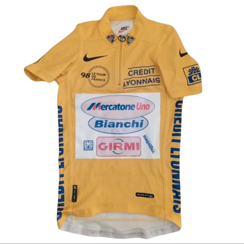 Maglia gialla Pantani Mercatone Uno, preparata Tour de France 1998
