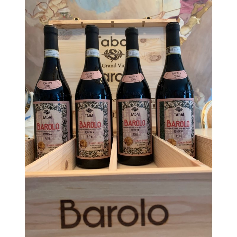 Box of 4 Bottles of Barolo Tabai Gran Vin, 2016 Reserve - Numbered Edition