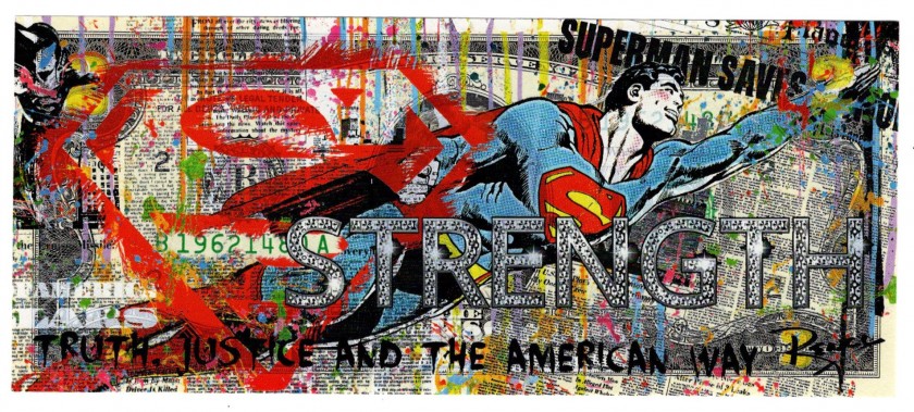 "Superman Strength" - Original Two-Dollar Bill Signed by Rency