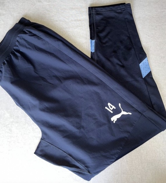 Aymeric Laporte Man City Training Kit Collection 2022/2023 - Worn Navy/Sky Blue Training Pants