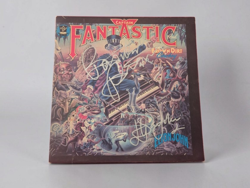 Elton John and Bernie Taupin Signed 'Captain Fantastic And The BrownDirt Cowboy' Vinyl LP