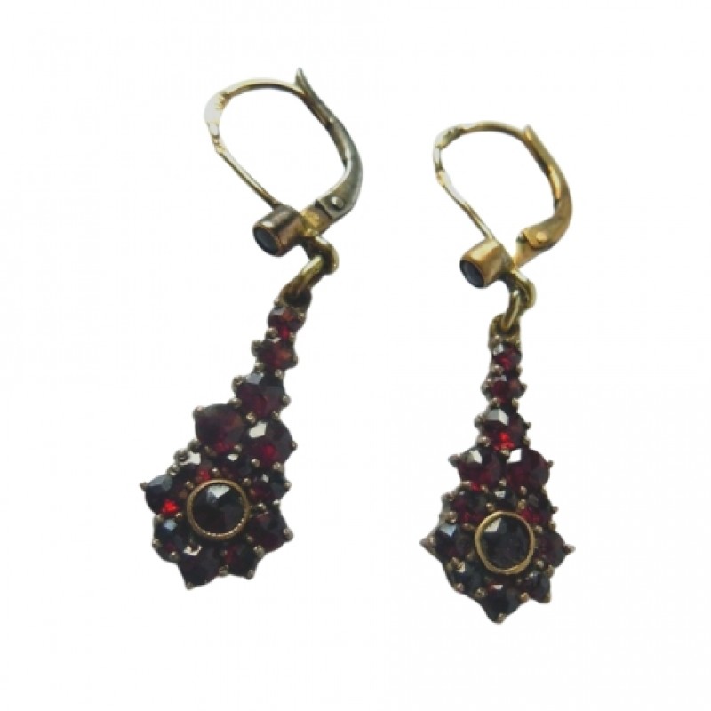 Fabergé - Antique Russian Earrings with Garnet Stones