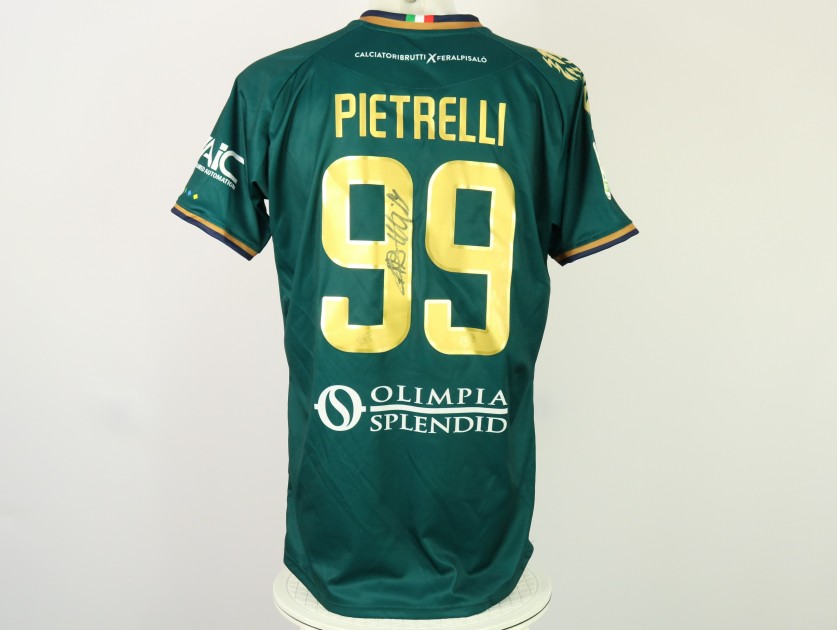 Pietrelli's CALCIATORIBRUTTI Unwashed Signed Shirt, Feralpisalò vs Parma 2024