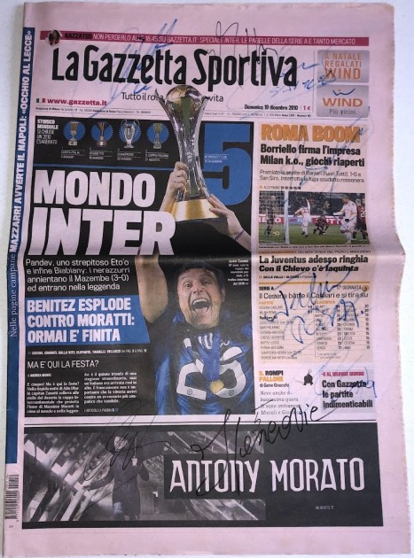 Gazzetta dello Sport Mondiale per Club Inter - Autografata dalla rosa