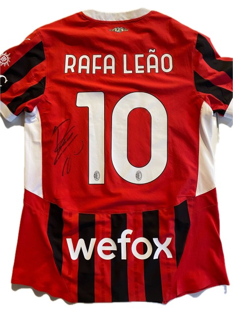 Rafa Leao's SIgned Unwashed Shirt, Milan vs Salernitana 2024