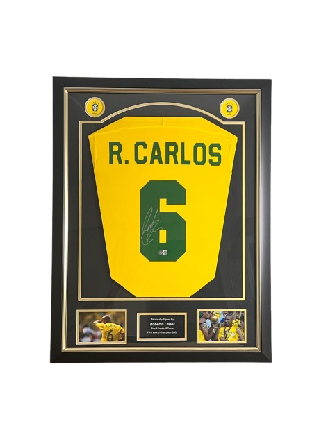 Carlos' Brazil Signed and Framed Shirt