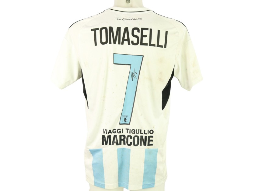 Tomaselli's Unwashed Signed Shirt, Ancona vs Virtus Entella 2023 