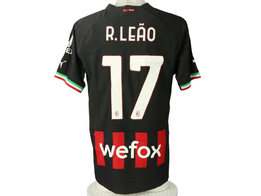 Rafael Leao's Milan Match-Issued Shirt, 2022/23