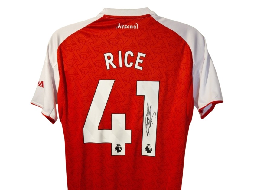 Declan Rice Signed Arsenal 2025-26 Home Football Shirt
