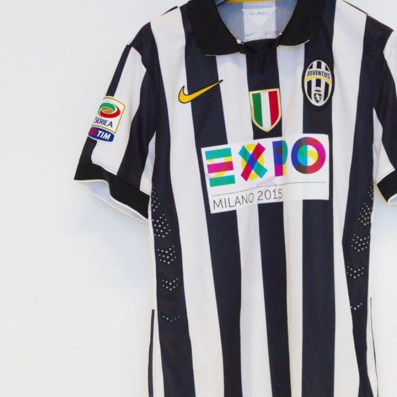 Maglia Pirlo Juventus indossata Serie A 2014/2015 sponsor EXPO - autografata