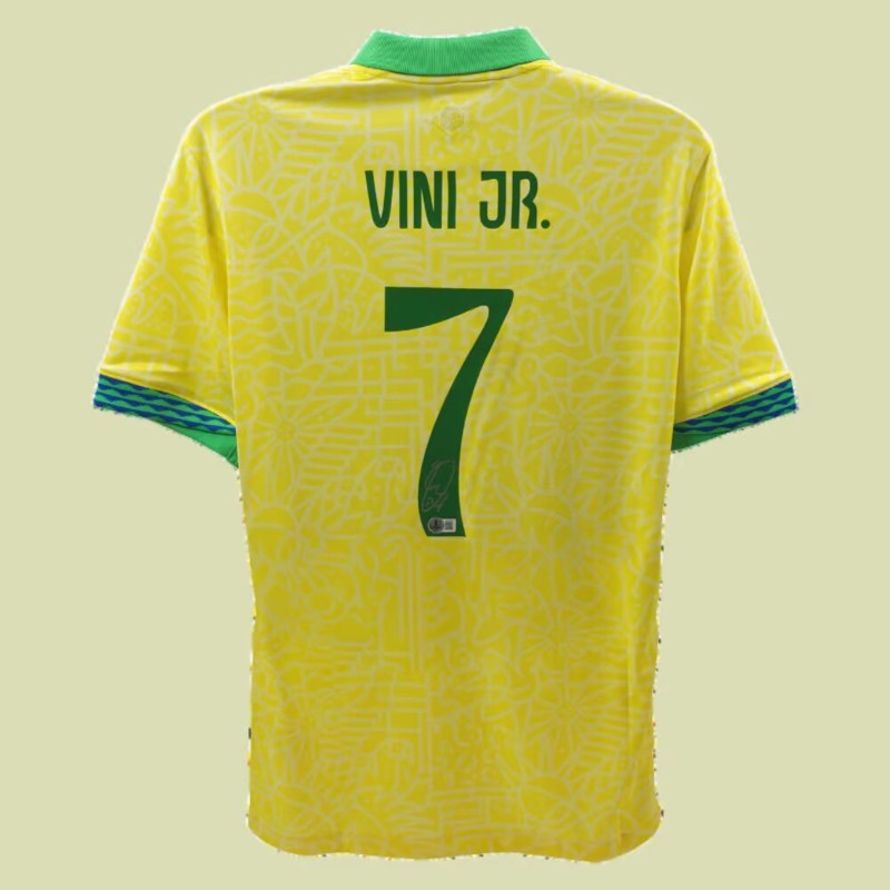 Vinicius Jr's Brazil Signed Replica Shirt