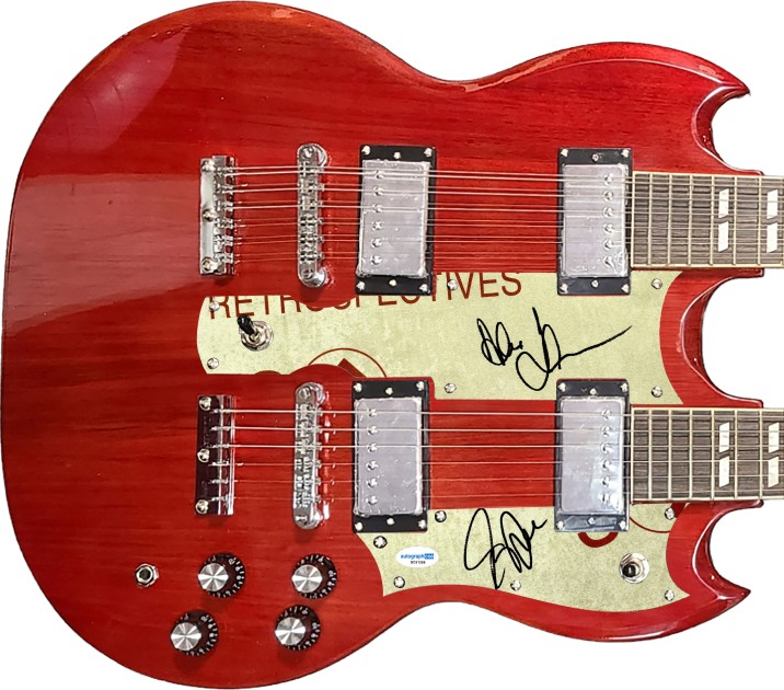 Rush Signed 18-String Double Neck SG Signature Edition Graphics Guitar