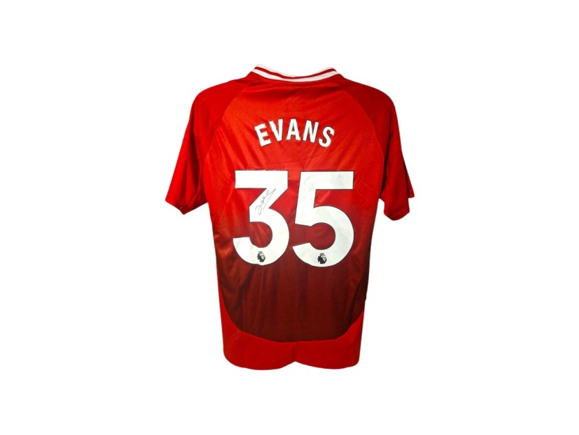 Replica maglia Manchester United 2024/25 firmata da Jonny Evans