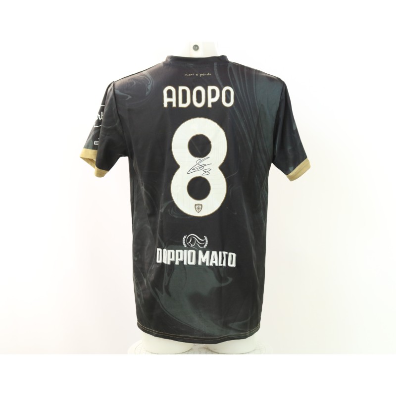 Adopo's Monza vs Cagliari Signed Unwashed Shirt, 2025