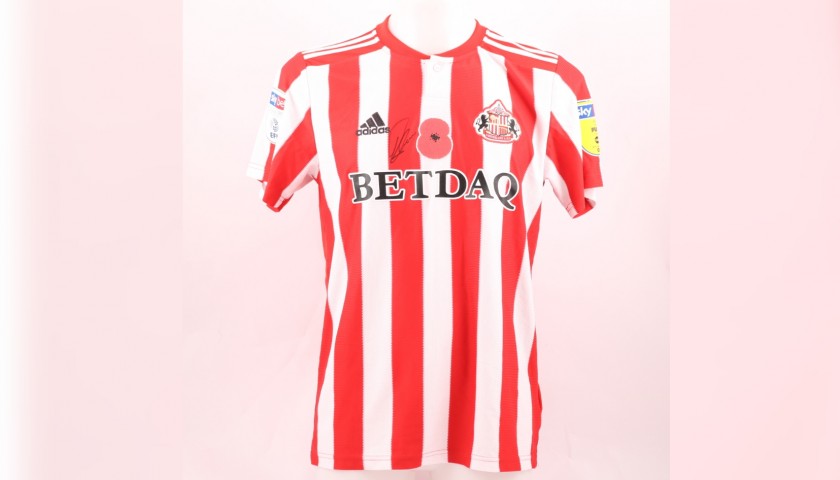 James's Sunderland AFC Worn and Signed Poppy Shirt