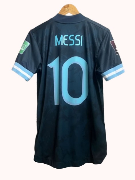 Messi's Argentina WC 2022 Qatar Qualifier Prepared Shirt, vs Peru