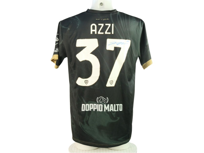 Azzi's Signed Unwashed Shirt, Cagliari vs Napoli 2024